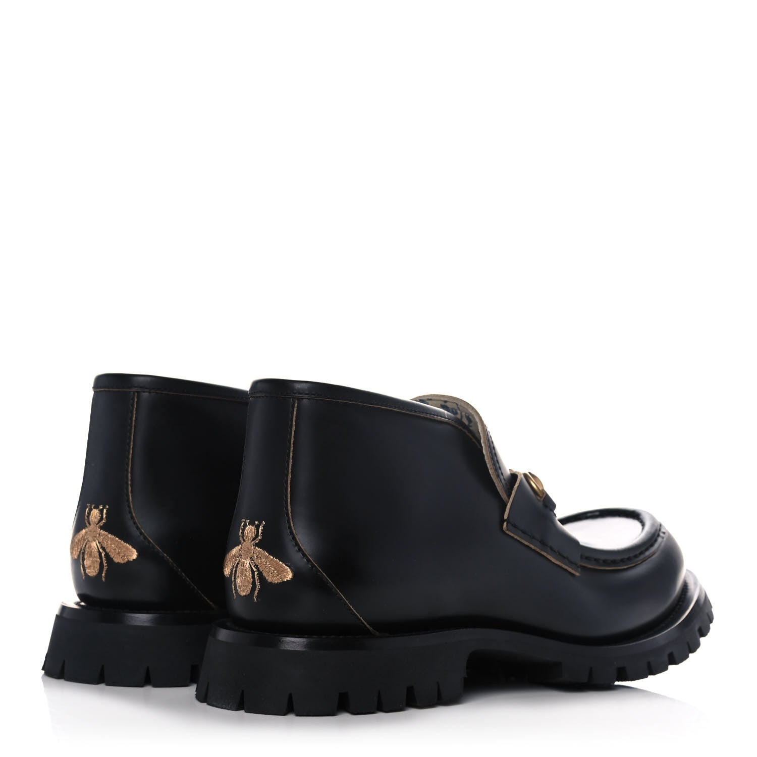 Gucci Cordovan Lux Mens Harald Horsebit Ankle Boots 9 Black 4 of 12