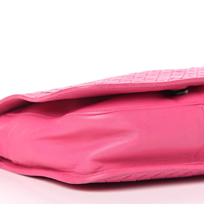 Bottega Veneta Nappa Intrecciato Mini Flap Crossbody Fuchsia 12 of 21