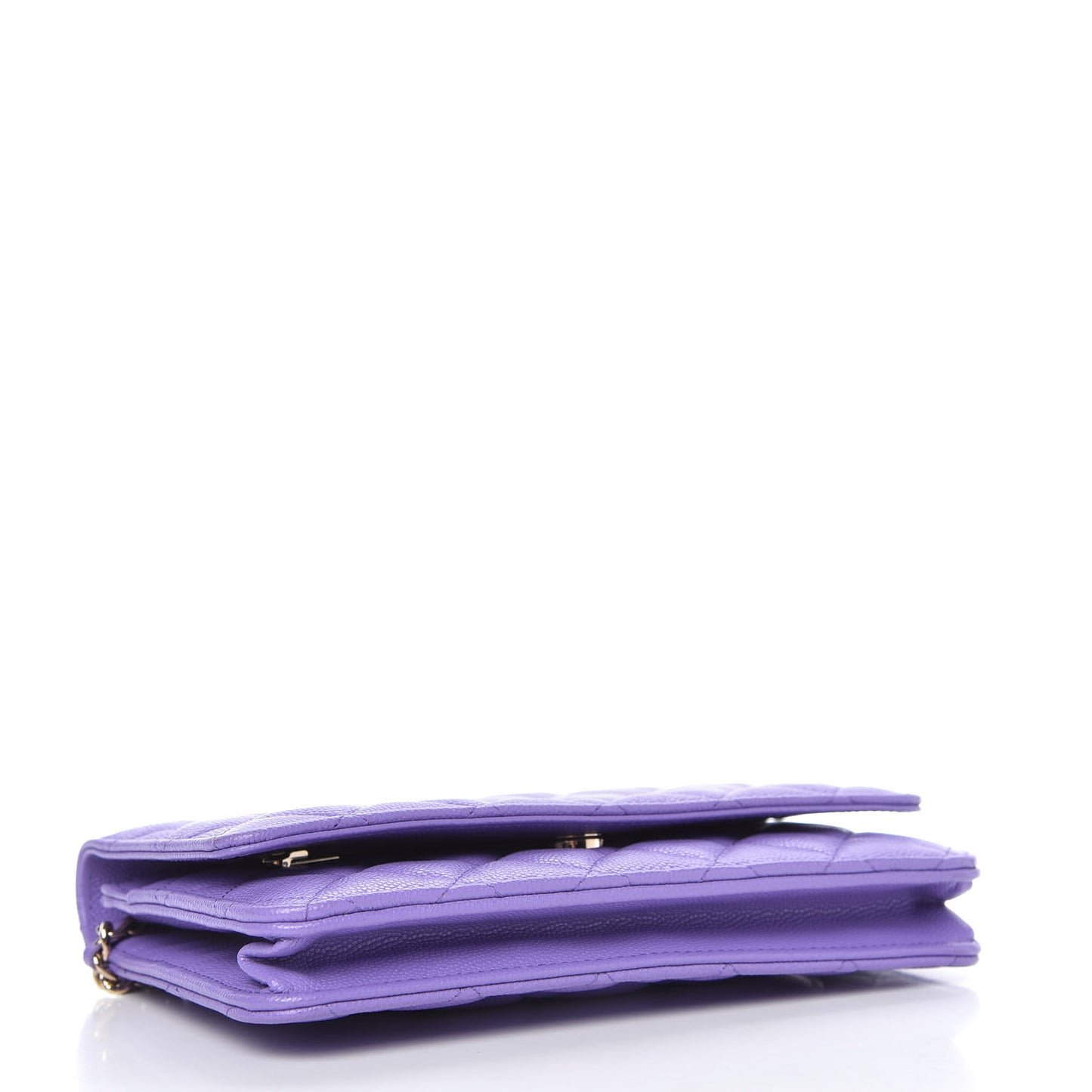 Caviar Quilted Wallet On Chain WOC Purple