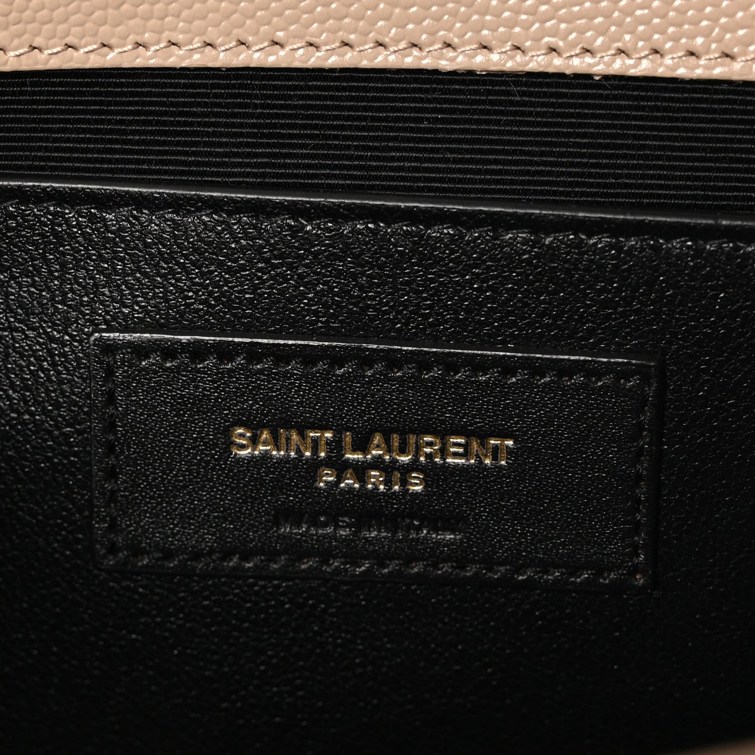 Saint Laurent Grain De Poudre Textured Mixed Matelasse Medium Triquilt Monogram Satchel Dark Beige 6 of 10