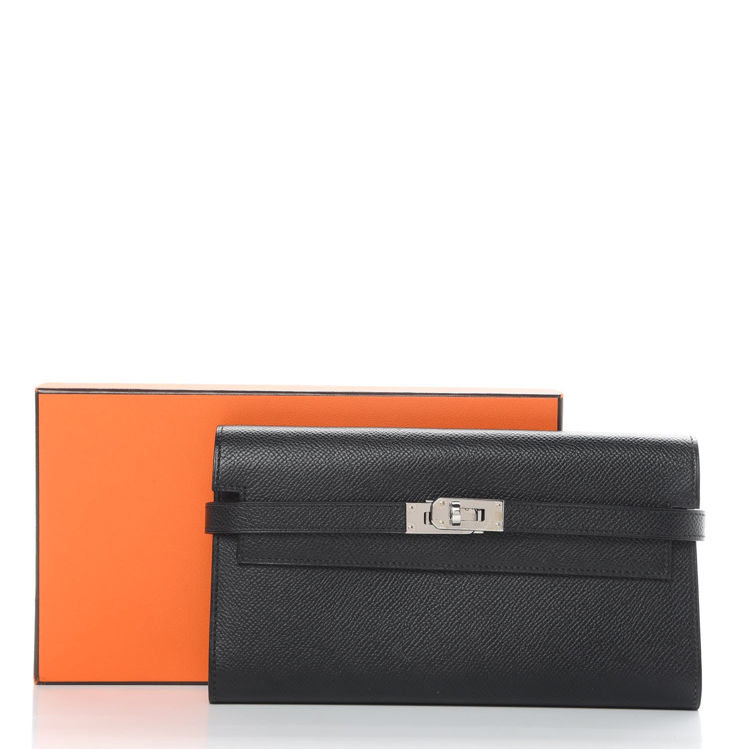 Hermes Epsom Kelly Longue Wallet Black 9 of 9