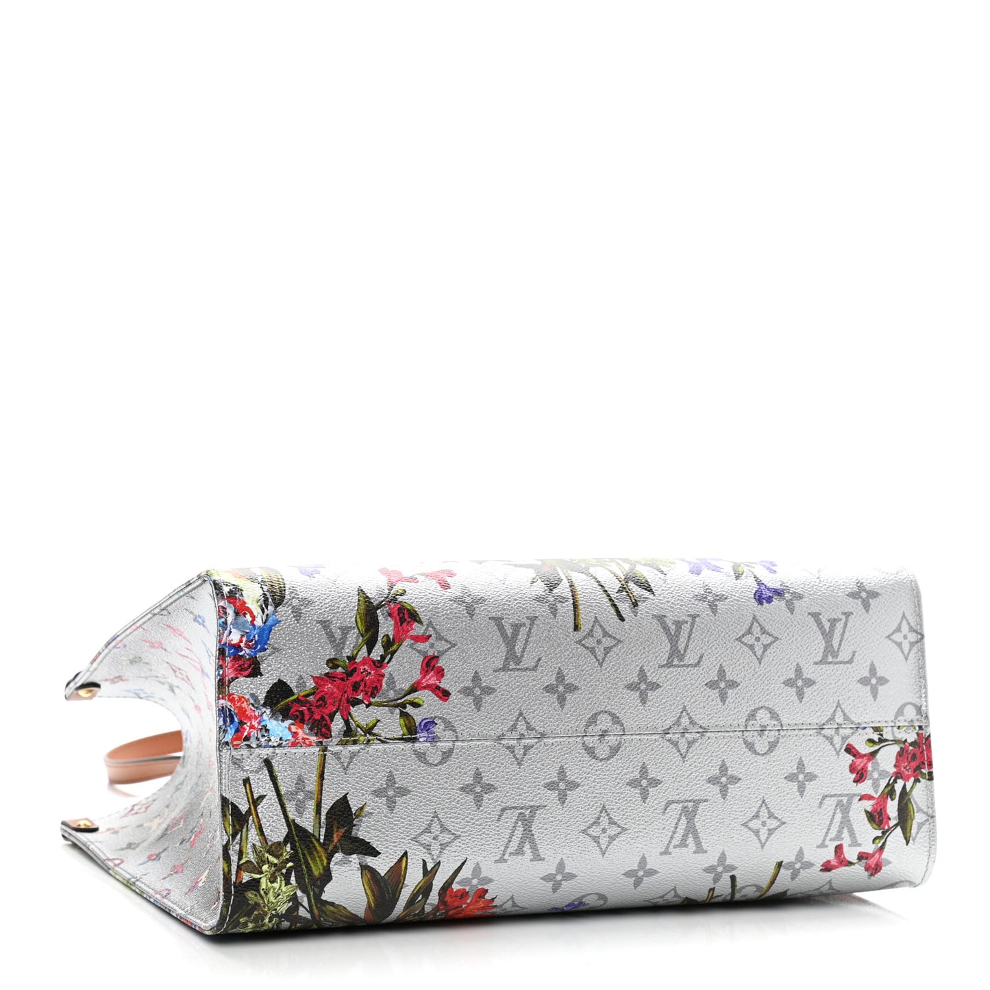 Metallic Monogram LV Garden OnTheGo MM Silver