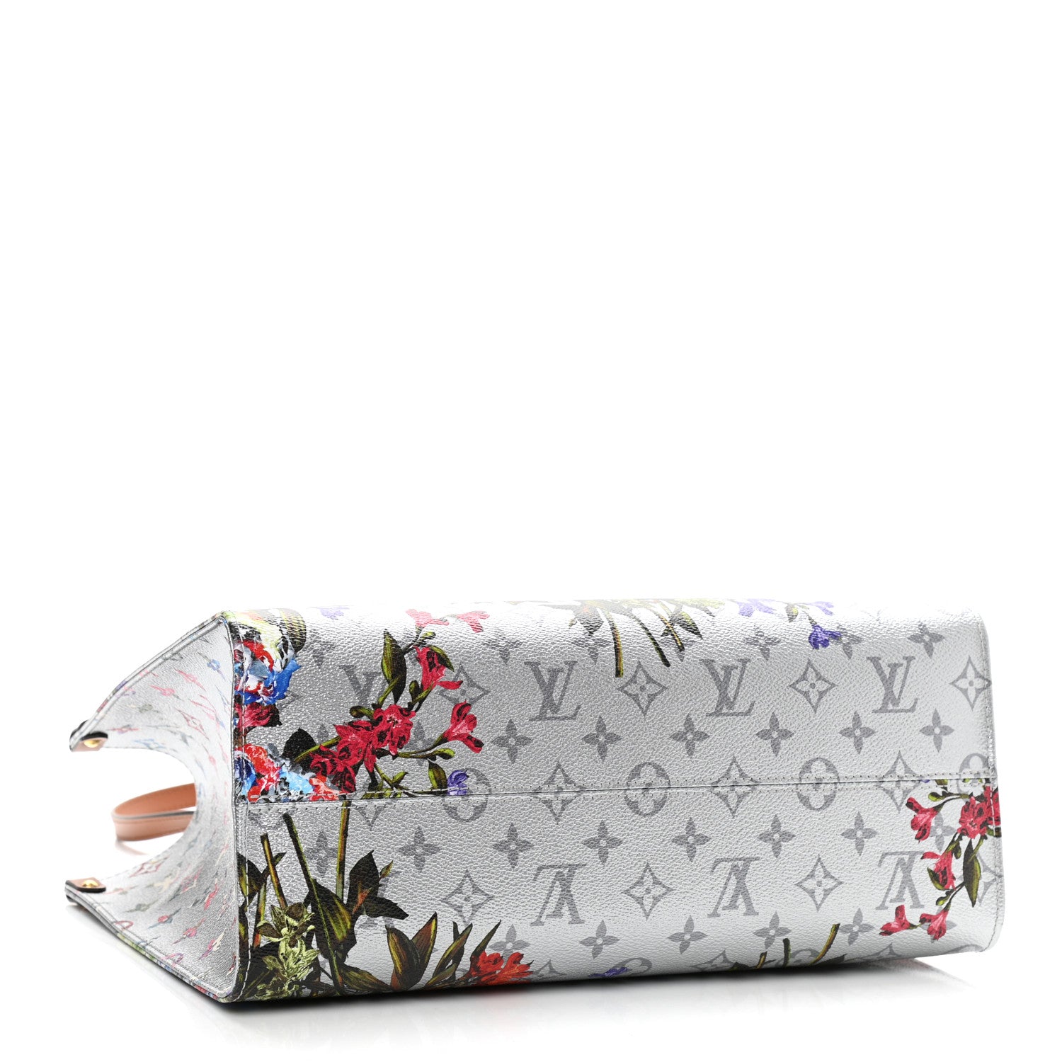 Louis Vuitton Metallic Monogram LV Garden OnTheGo MM Silver 4 of 9