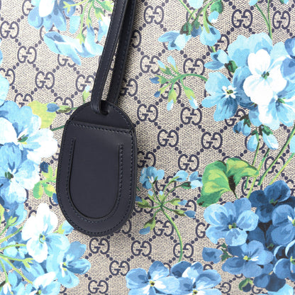 Gucci GG Supreme Monogram Blooms Medium Reversible Tote Beige Blue Navy 10 of 10