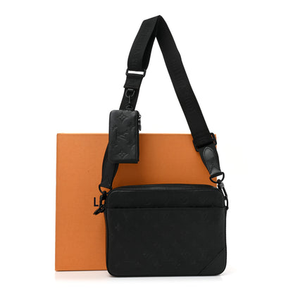 Louis Vuitton LOUIS VUITTON Calfskin Monogram Shadow Duo Messenger Black 12 of 12