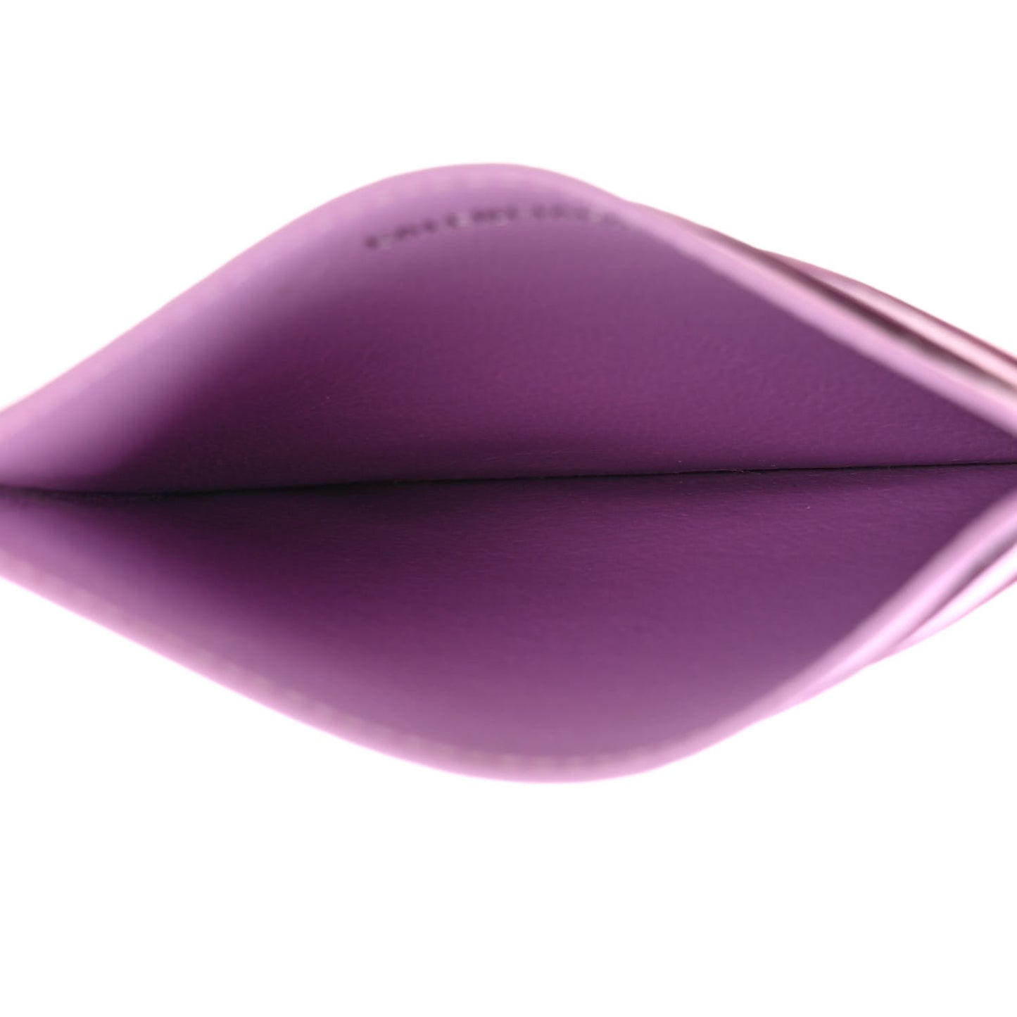 Grained Calfskin Logo Cash Rounded Card Holder Lilac Black