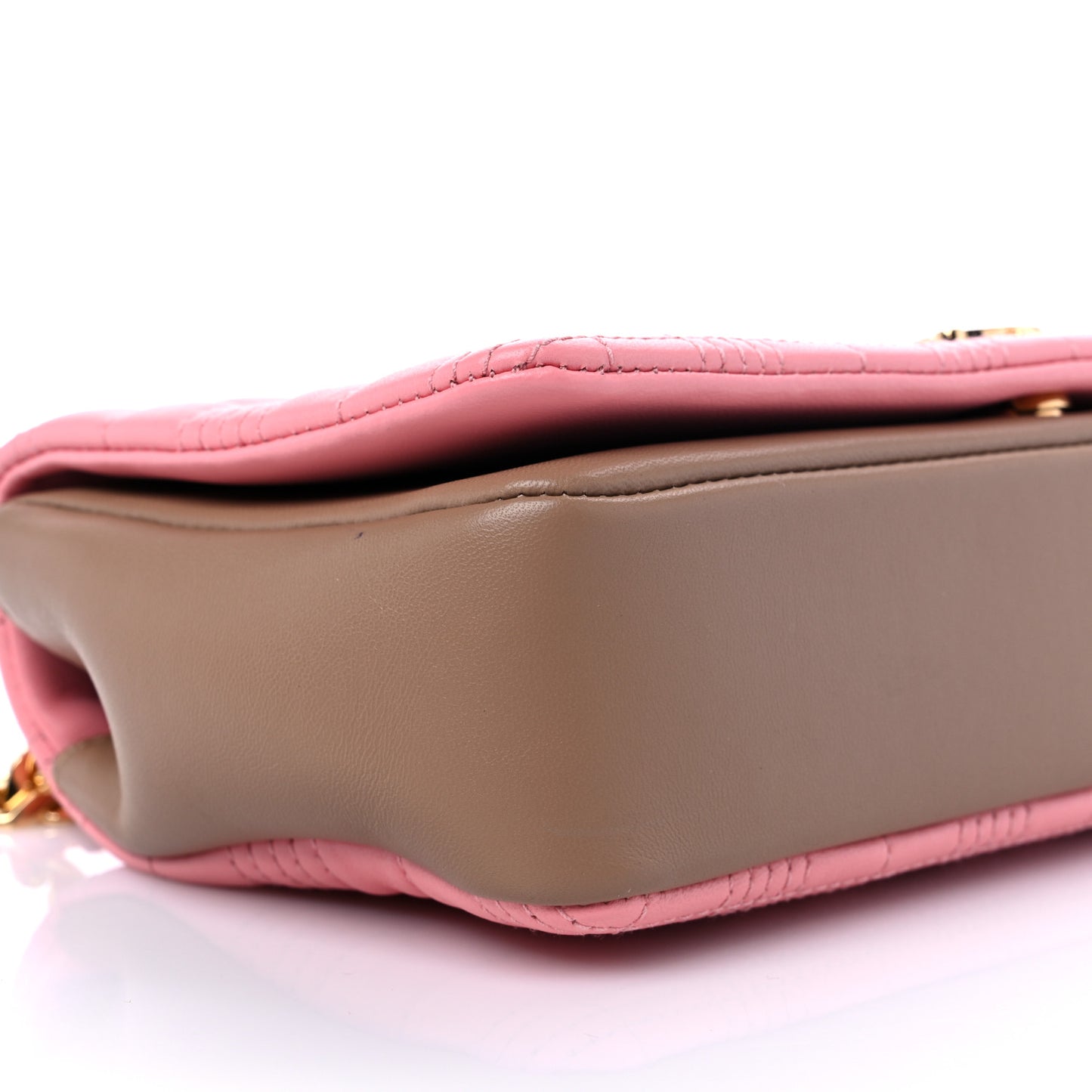 Lambskin Quilted Small Lola Bag Peony Camel