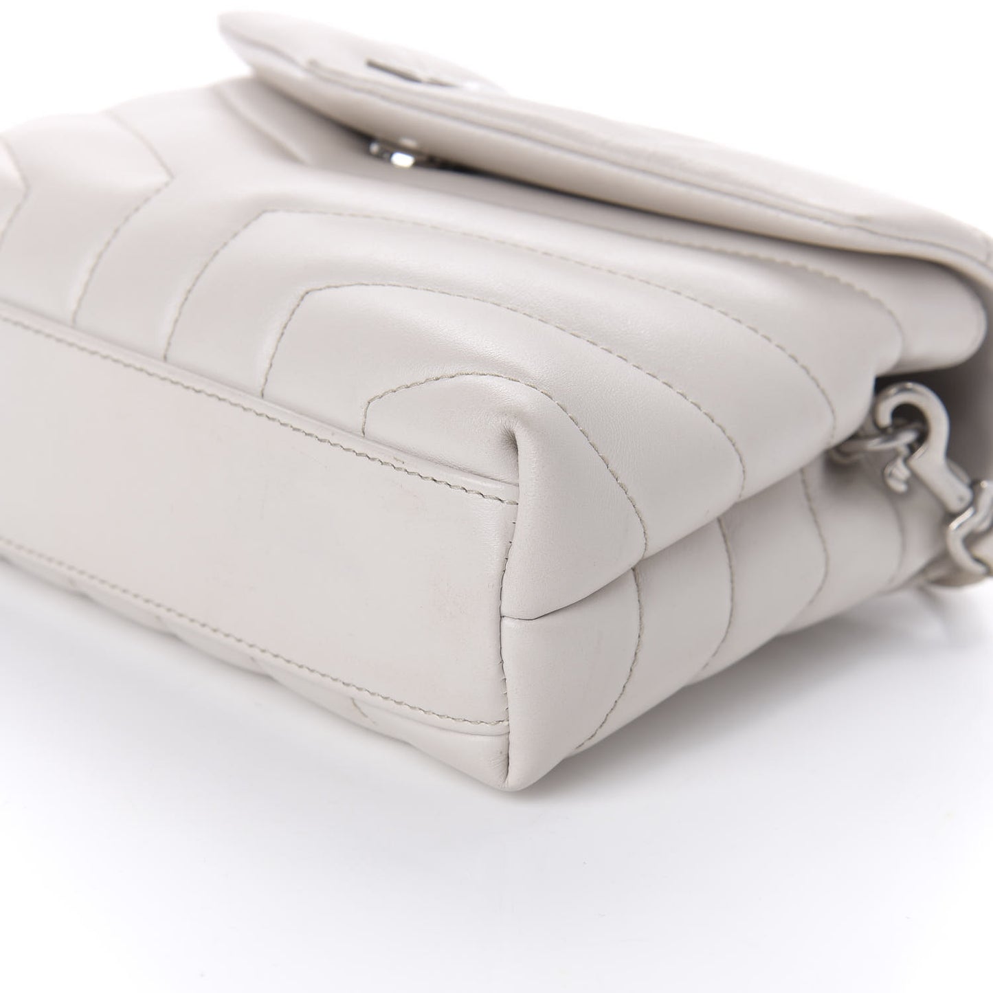 Calfskin Y Quilted Monogram Toy Loulou Crossbody Bag Ivory