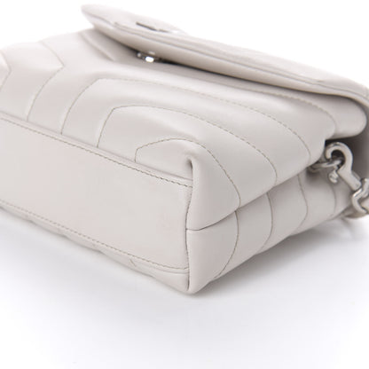 Saint Laurent Calfskin Y Quilted Monogram Toy Loulou Crossbody Bag Ivory 7 of 11