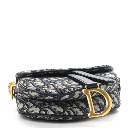 Christian Dior Oblique Mini Saddle Bag Blue 4 of 9
