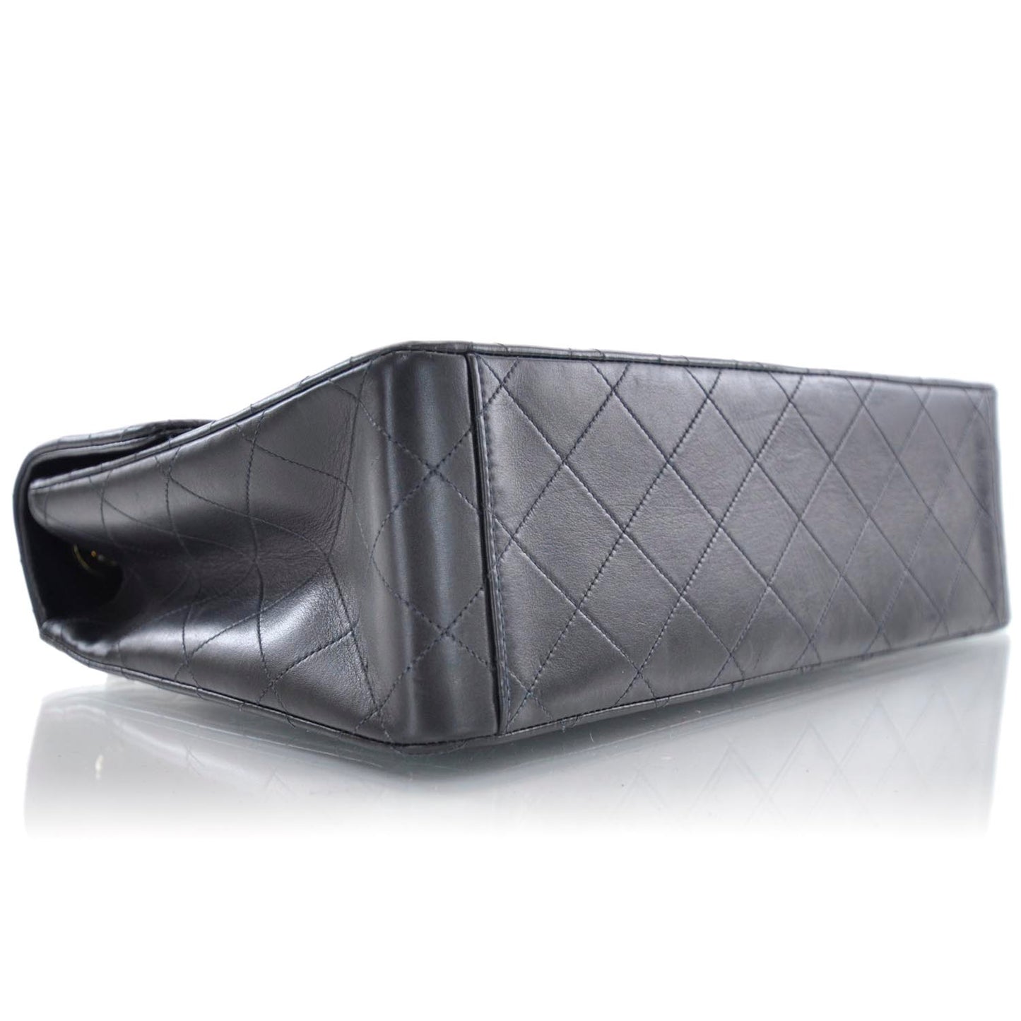 Lambskin XL Jumbo Flap Black
