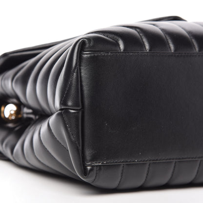Saint Laurent Calfskin Y Quilted Monogram Medium Loulou Chain Satchel Black 6 of 10