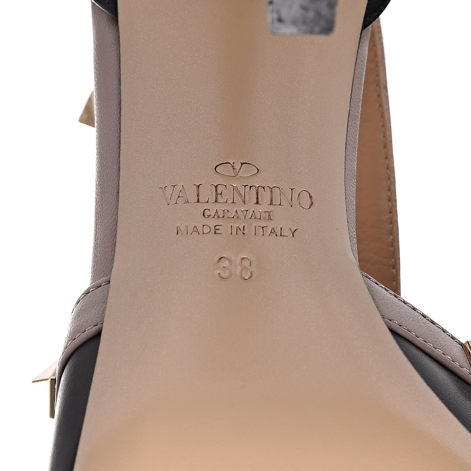 Valentino Garavani Nappa Rockstud Cross Strap D'Orsay 105mm Pumps 38 Black Poudre 7 of 11