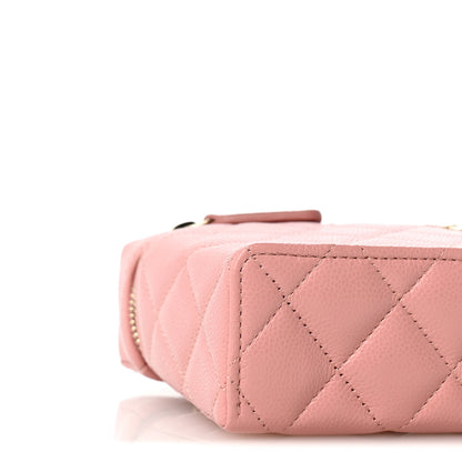 Chanel Caviar Quilted Top Handle Slim Vanity With Chain Light Pink 9 of 11