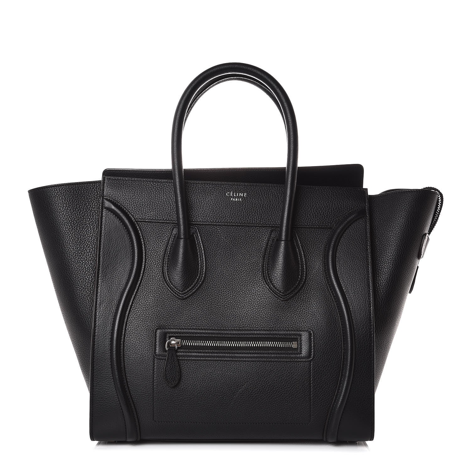 Celine Drummed Calfskin Mini Luggage Black 1 of 12