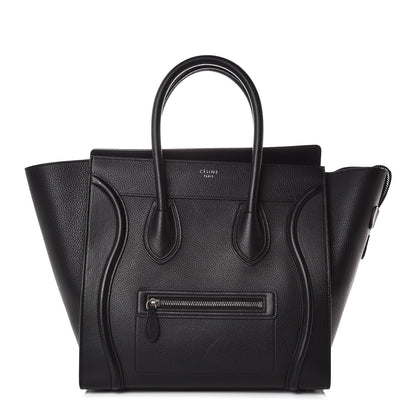 Celine Drummed Calfskin Mini Luggage Black 1 of 12