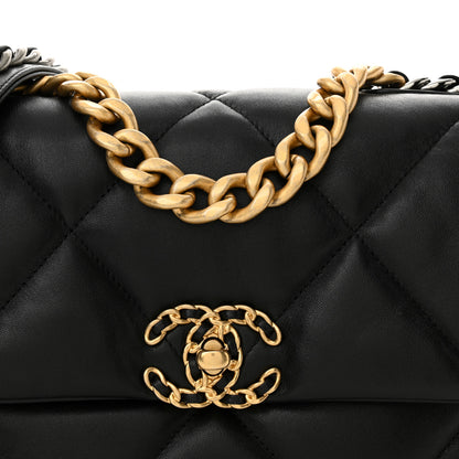 Chanel Lambskin Quilted Medium Chanel 19 Flap Black 9 of 12