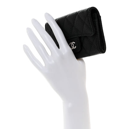 Chanel Caviar Quilted Flap Card Holder Wallet Black 2 of 9