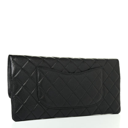 Chanel Caviar Quilted Flap Clutch Black 2 of 4