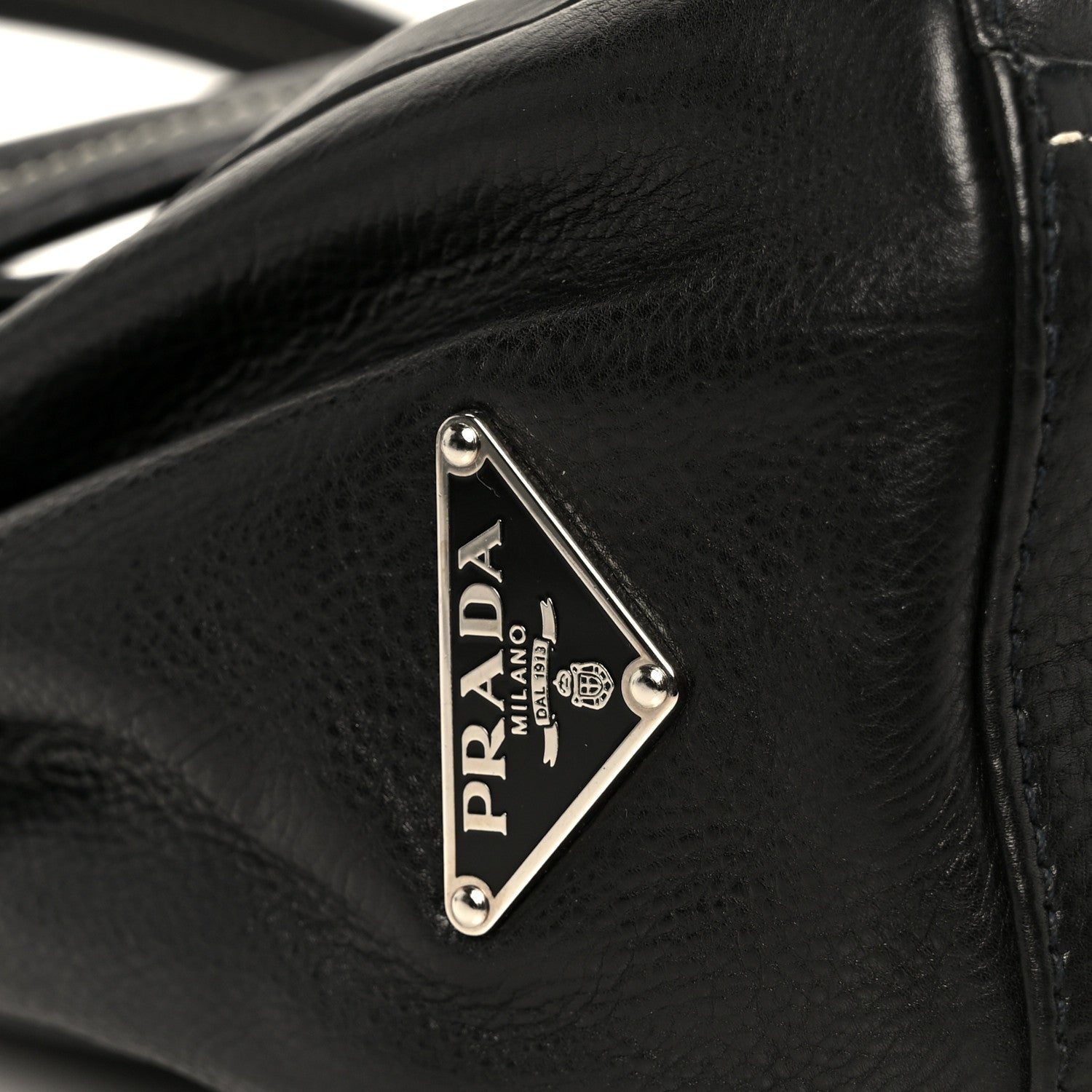Prada Calf Pocket Shoulder Bag Black 8 of 11