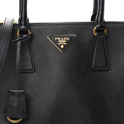 Prada Saffiano Small Galleria Double Zip Tote Black 8 of 10