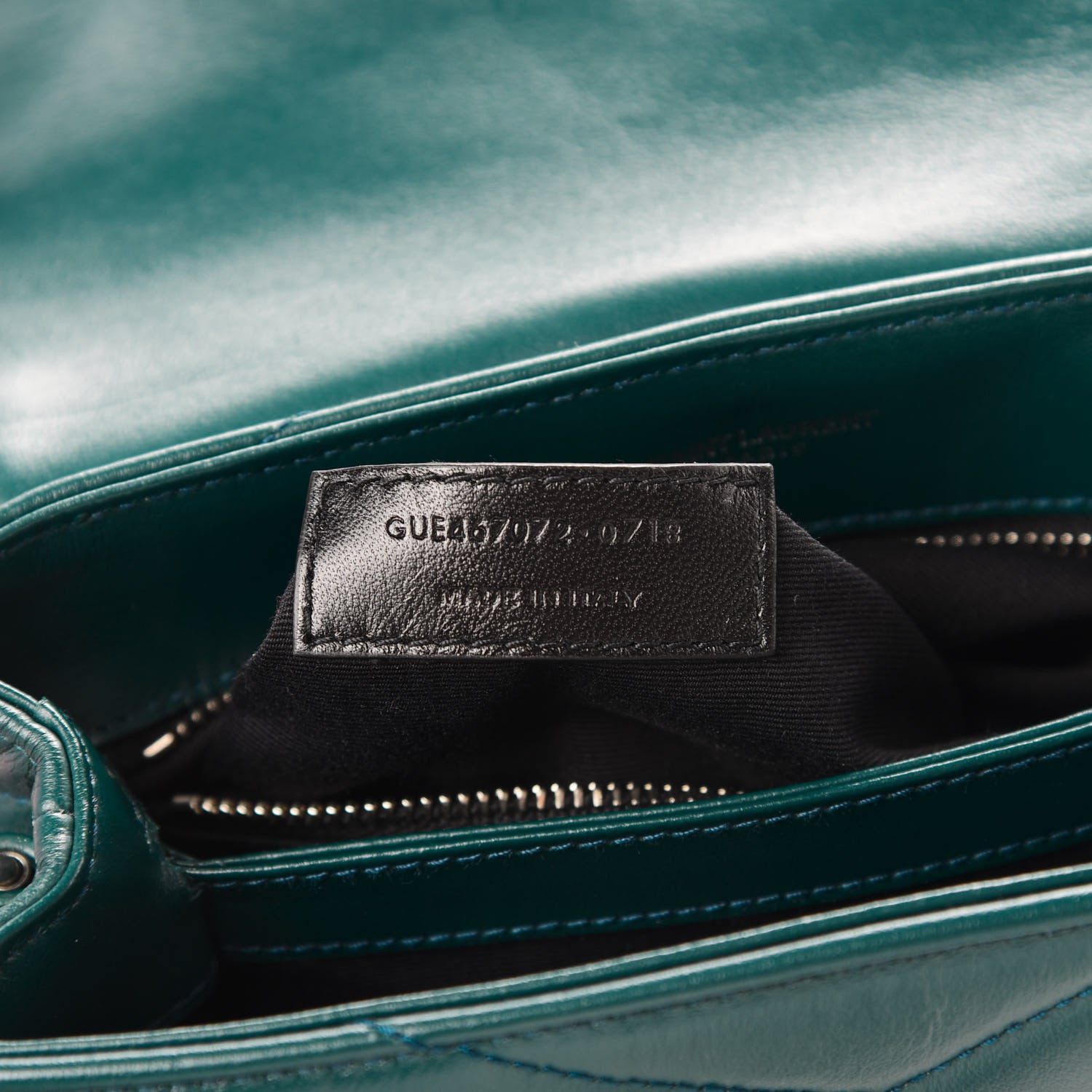 Saint Laurent Calfskin Y Quilted Monogram Toy Loulou Satchel Dark Turquoise 7 of 13
