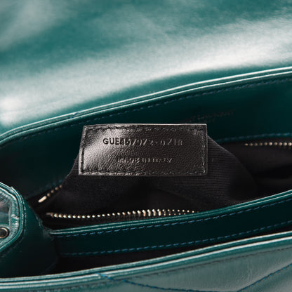 Saint Laurent Calfskin Y Quilted Monogram Toy Loulou Satchel Dark Turquoise 7 of 13