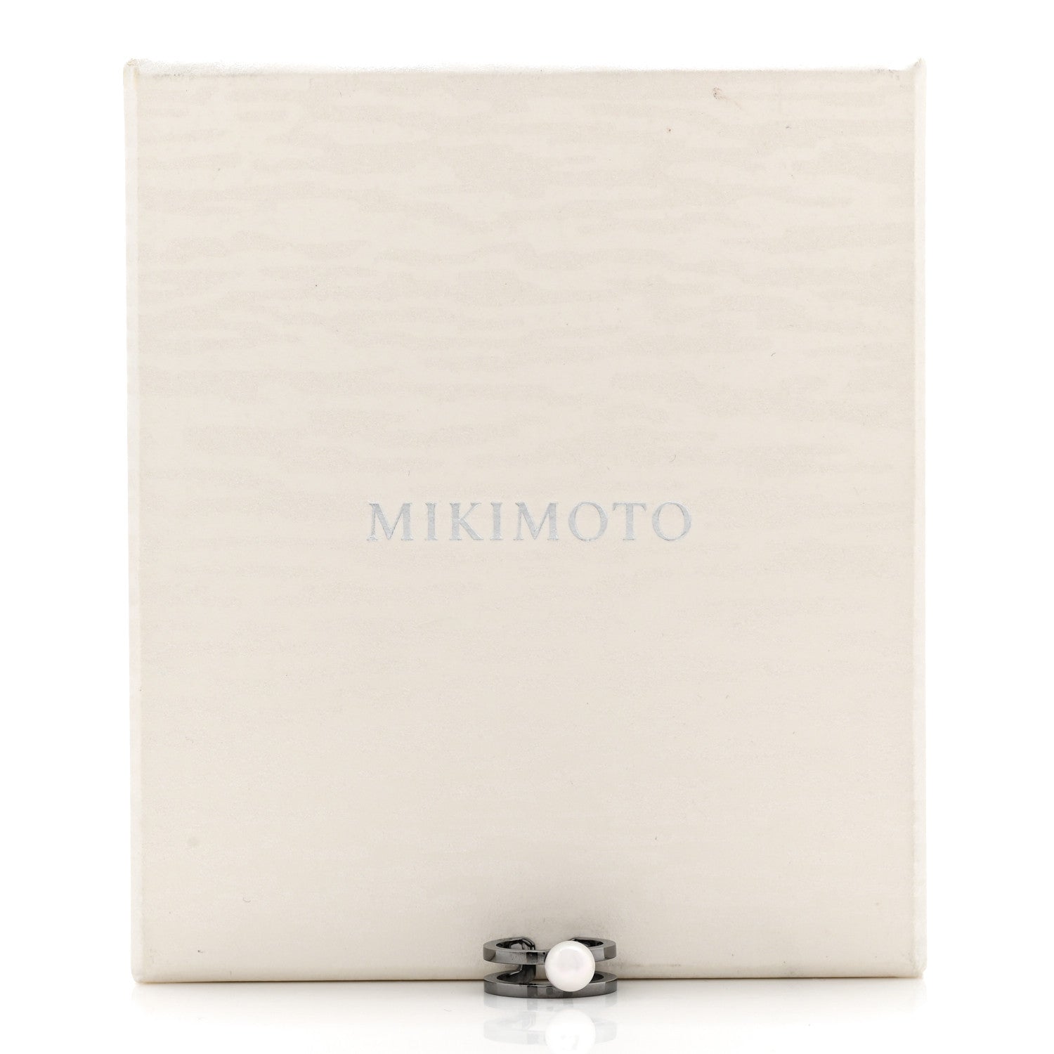 Mikimoto Darkened Sterling Silver Akoya Pearl 6mm Passionoir Ear Cuff 6 of 6