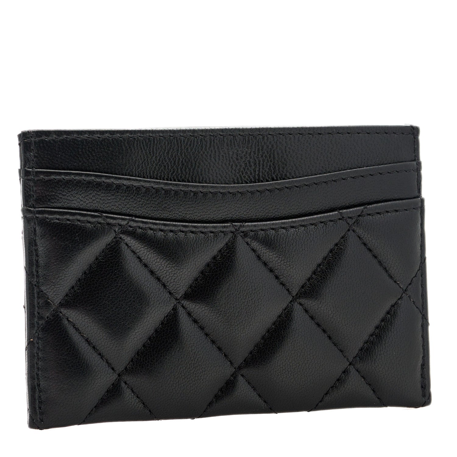 Chanel Lambskin Quilted Card Holder So Black 3 of 9