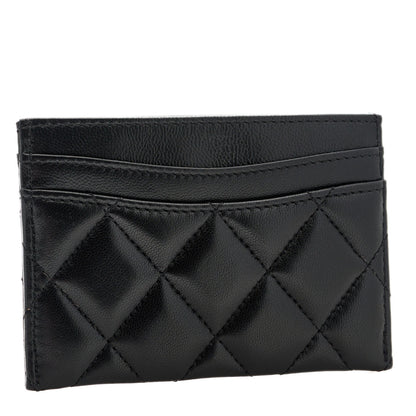 Chanel Lambskin Quilted Card Holder So Black 3 of 9