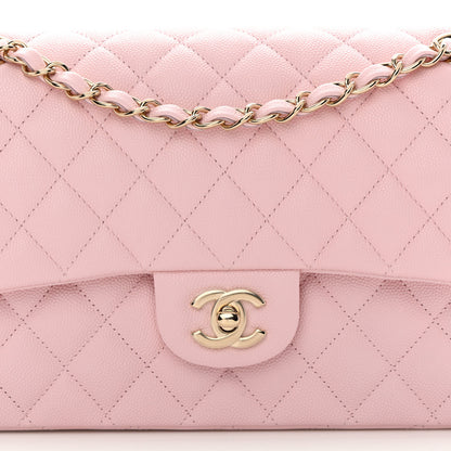 Chanel Caviar Quilted Medium Double Flap Light Pink 8 of 11