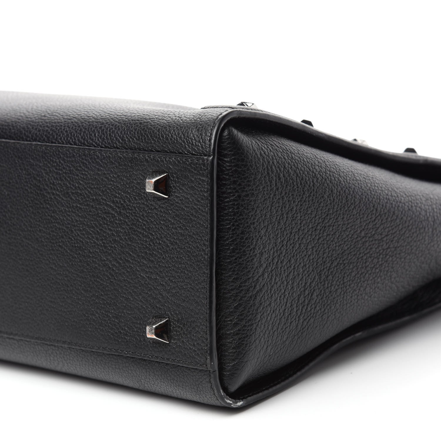 MCM Grained Calfskin Large Catherine Studs Tote Black 7 of 13