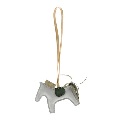 Hermes Milo Lambskin Grigri Rodeo Horse Bag Charm PM Bleu Glacier Sauge Vert Anglais Trench 1 of 5