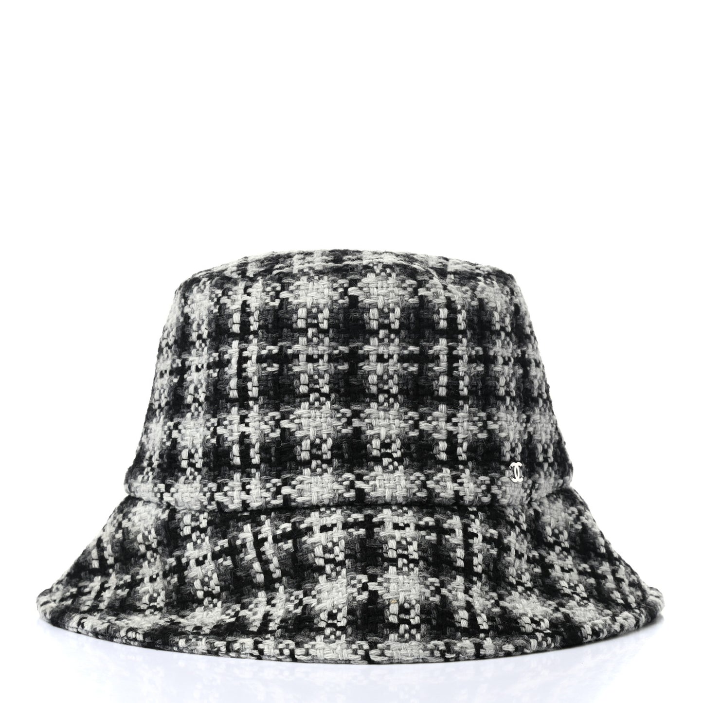 Tweed Bucket Hat L Black White
