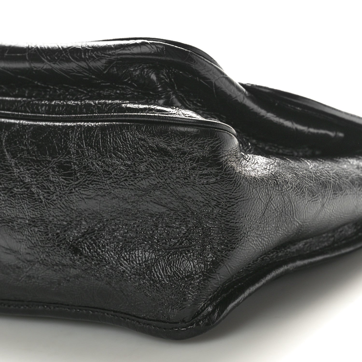 Saint Laurent Crinkled Calfskin Matelasse Monogram Medium Niki Chain Satchel Black 10 of 11