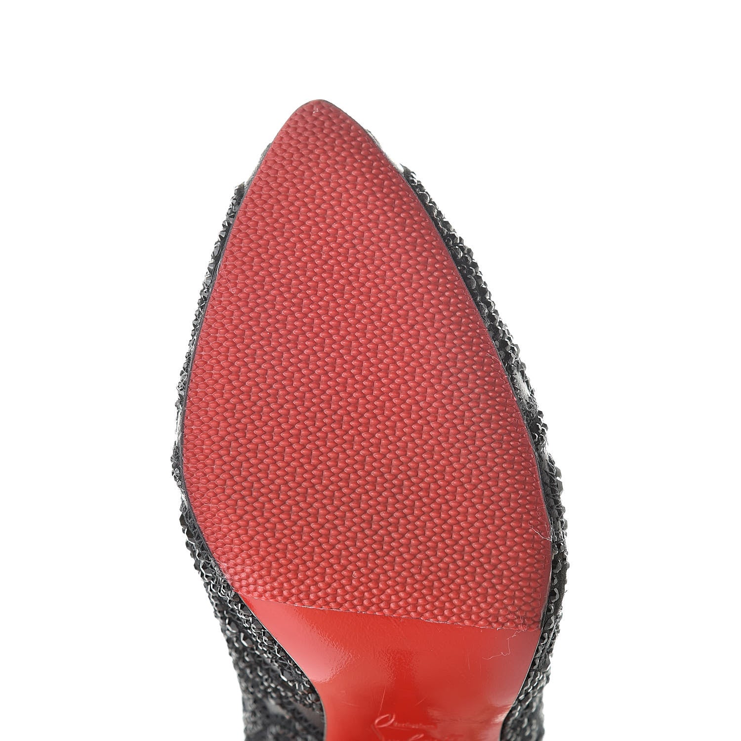 Christian Louboutin Calfskin Strass Rihanini 120 Booties 37 Black 8 of 11