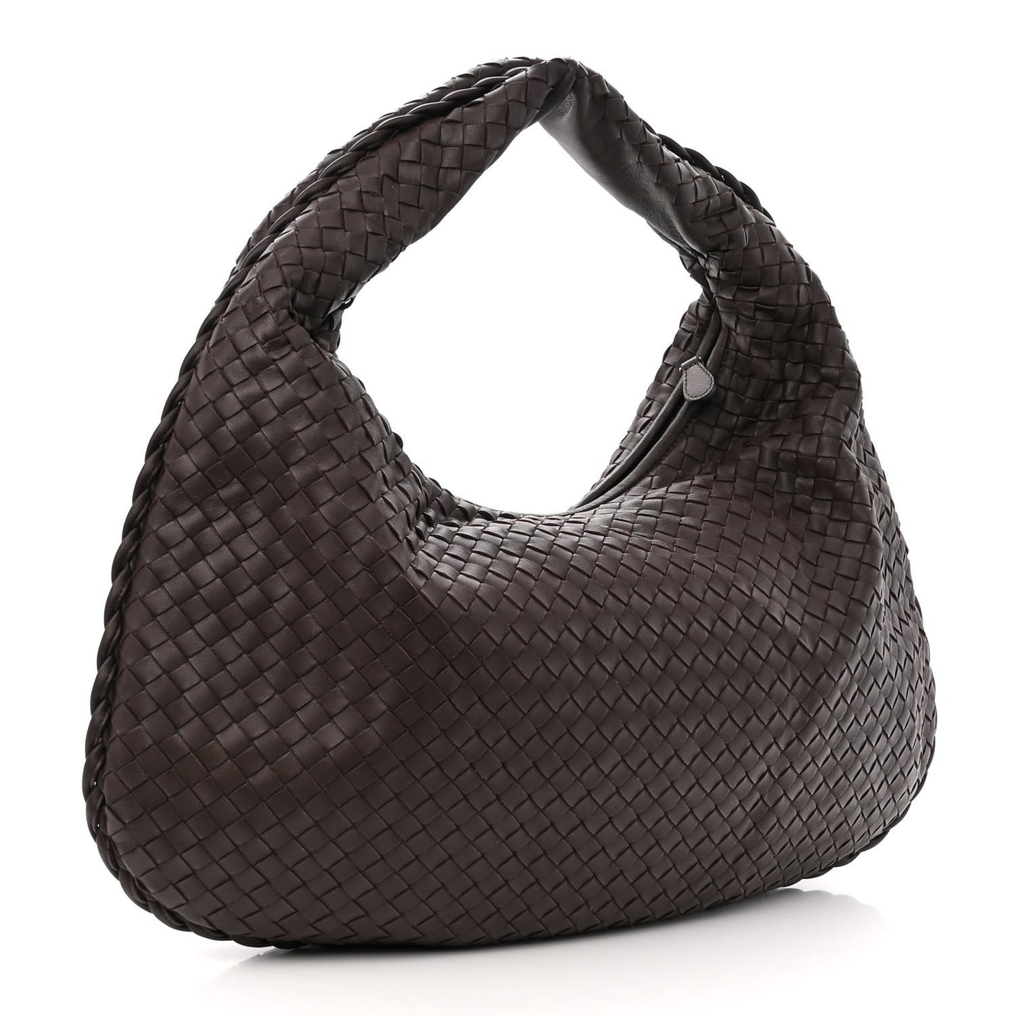 Nappa Intrecciato Large Veneta Hobo Ebano
