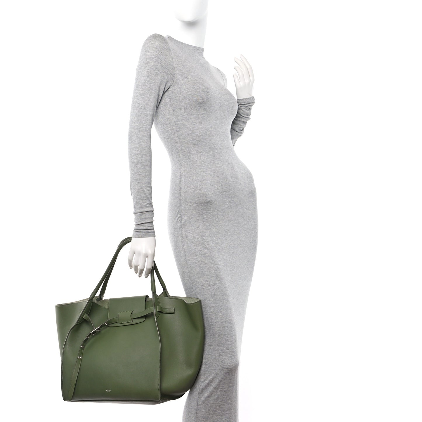 Smooth Calfskin Medium Big Bag Green