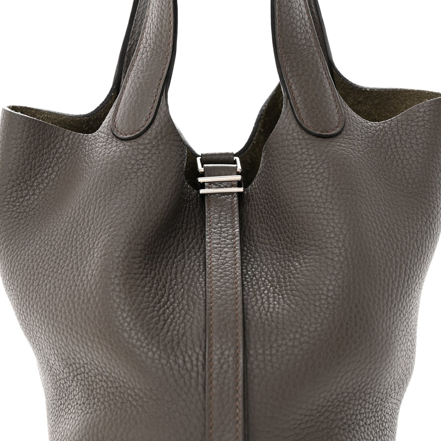 Taurillon Clemence Picotin Lock 18 PM Etain