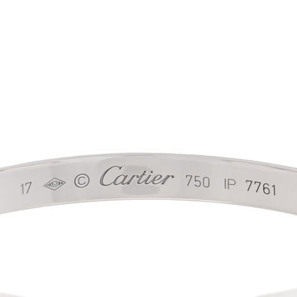 Cartier 18K White Gold LOVE Cuff Bracelet 17 3 of 3