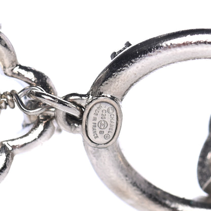 Chanel Crystal Pearl Imperial Bow Earrings Silver 4 of 4