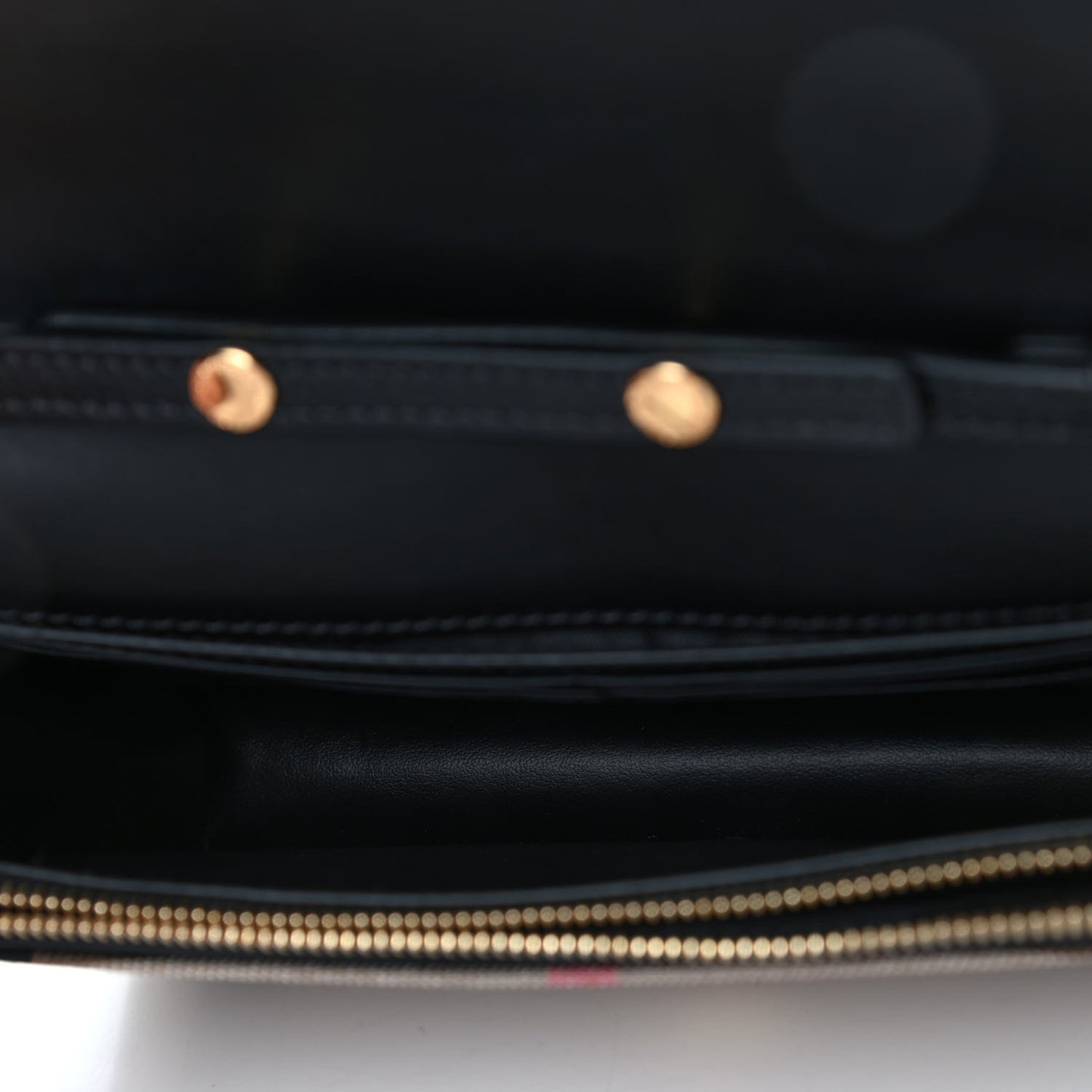 Derby Calfskin House Check Wallet On Chain Black