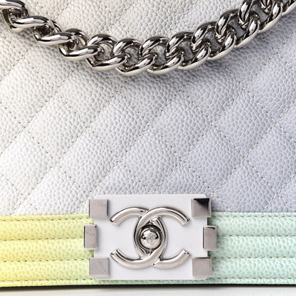 Chanel Caviar Quilted Medium Cuba Rainbow Boy Flap Multicolor 8 of 8