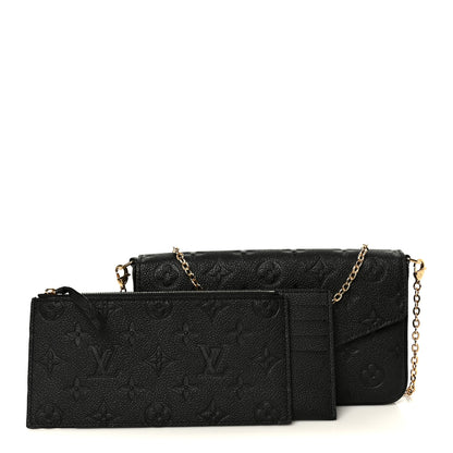 Louis Vuitton Empreinte Pochette Felicie Chain Wallet Black 3 of 15