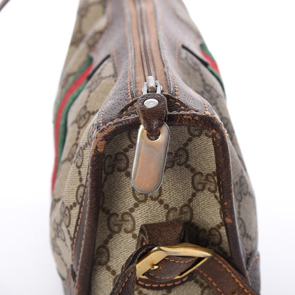 Gucci Monogram Web Shoulder Bag Dark Brown 27 of 29