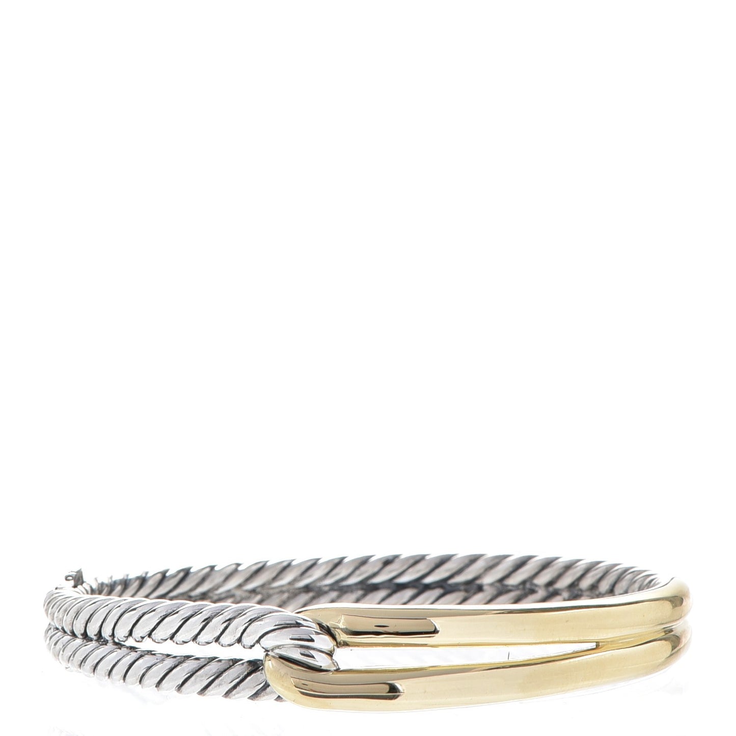 Sterling Silver 18K Gold 10mm Single Loop Labyrinth Bracelet