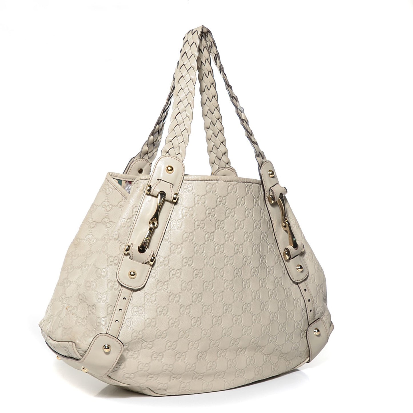 Guccissima Medium Pelham Shoulder Bag Off White