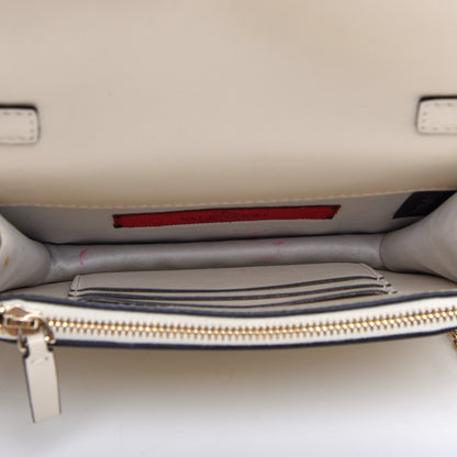 Valentino Garavani Vitello Mini Rockstud Flap Wallet on Chain Ivory 5 of 12