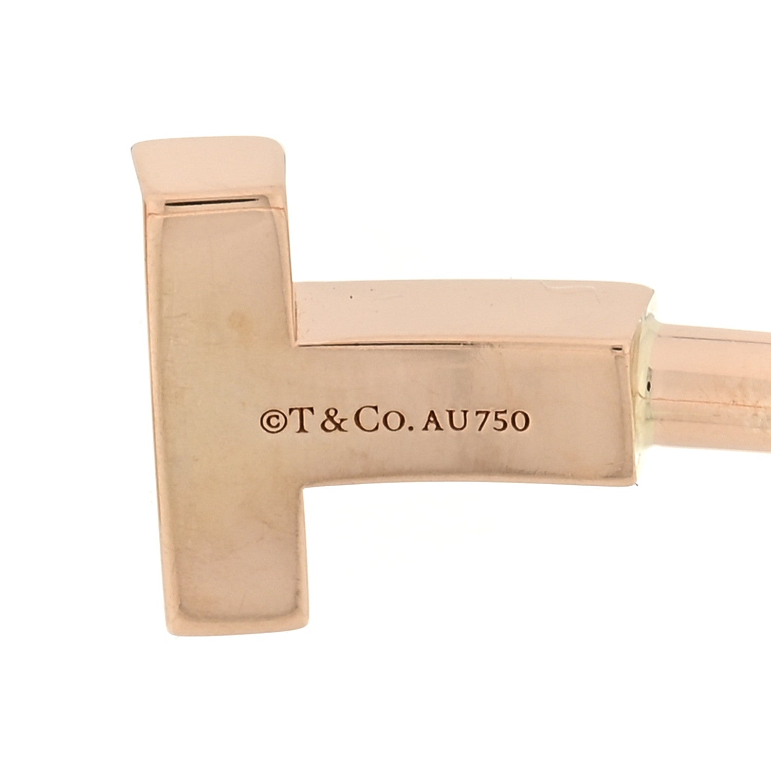 Tiffany 18K Rose Gold T Wire Bracelet 3 of 3