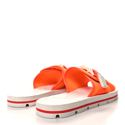 Christian Louboutin Neoprene Mens Siwa Clip Flat Sandals 46 Fluo Orange 4 of 7